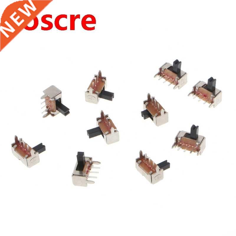 10 Pcs Toggle Vertical Slide Switch 1P2T  Pin mm Shank For