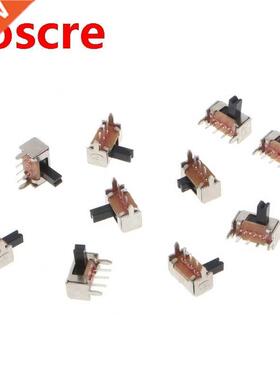 10 Pcs Toggle Vertical Slide Switch 1P2T  Pin mm Shank For