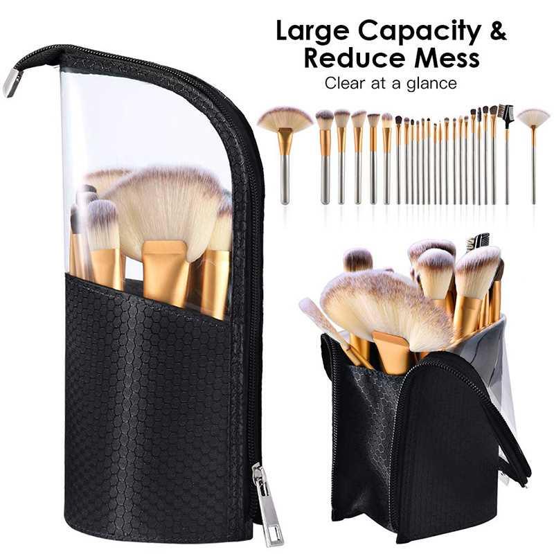 Makeup Brush Bag Travel Toiletry Case Zipper Beauty Case Pou