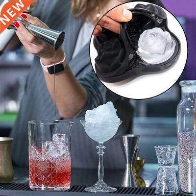 4/6 Grids Silicone Rose Shape Icecream Mold Tray Candy Cake