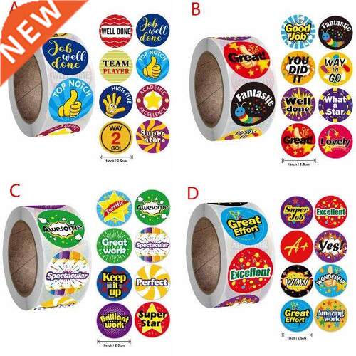 500pcs Reward ickers Encouragement Labels Roll for Kids