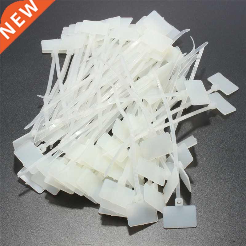 100Pcs Zip Ties Write Wire Power Cable Label Mark Tag Nylon