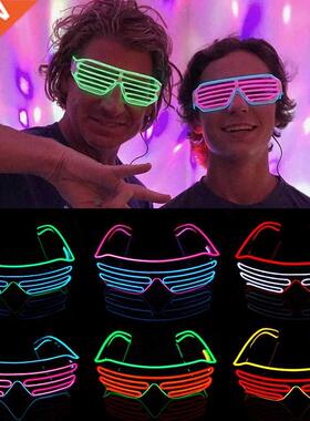 LED Lumnous Glasses Halloween Glowng Neon Chrstmas Party
