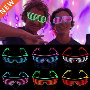 LED Lumnous Glasses Halloween Glowng Neon Chrstmas Party