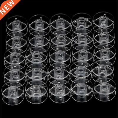 10pcs/lot Sewing Accessories Plastic Empty Bobbins Transpare