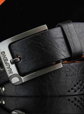 2019 Leather Belt Men Classic Pin Buckle Men's Belt Luxury G