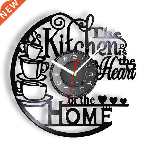 The Kitchen The Heart Of The Home Inspired Vinyl Record Cloc