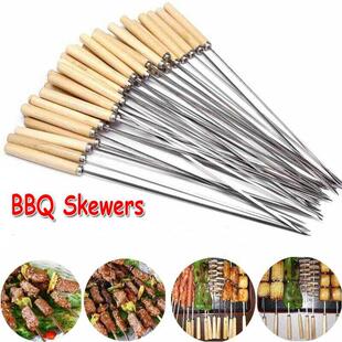Skewers for Barbecue Reusable Grill Stainless Steel Skewers