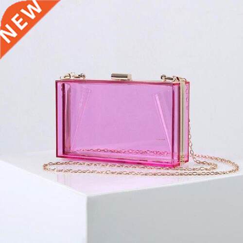 Acrylic Small Square Bag Women Clear Acrylic Box Handbags