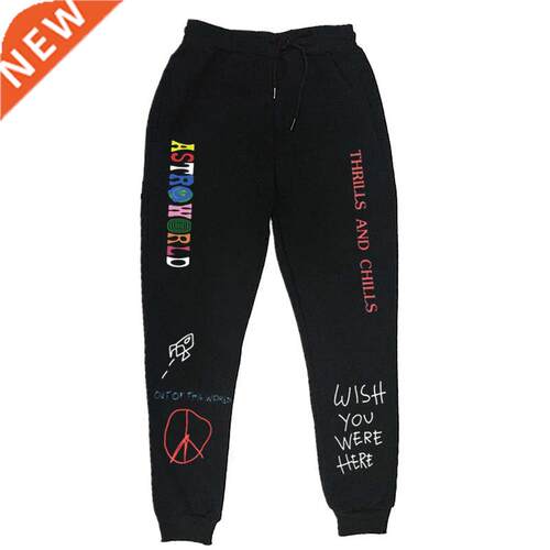 Quality Fleece trousers TRAVIS SCOTT ASTROWORLD Letter Print