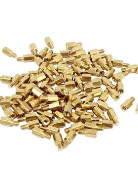 100 Pcs M2 * 4 + 4mm unilateral hexagonal brass column suppo