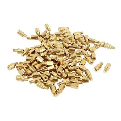 100 Pcs M2 * 4 + 4mm unilateral hexagonal brass column suppo