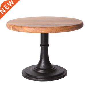 High and Wooden Cake Plate Creative Food Serving Trays