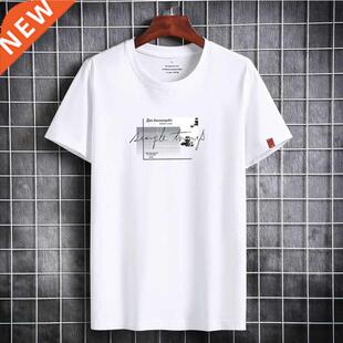 2022 Newest T Shirt for Men Clothing Fitness White O Neck Ma