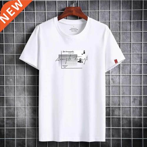 2022 Newest T Shirt for Men Clothing Fitness White O Neck Ma