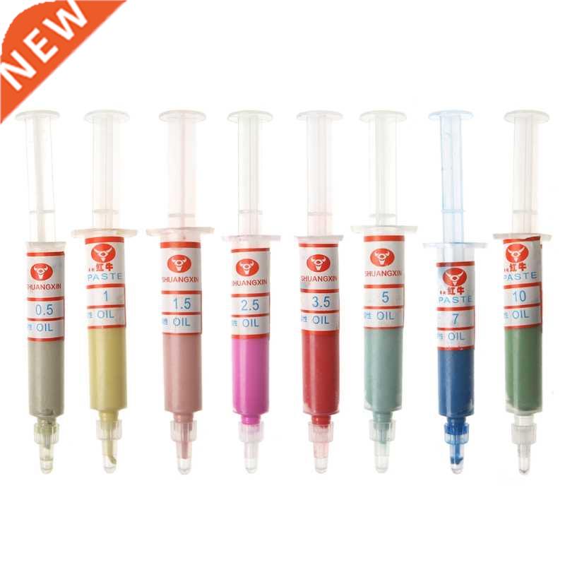 8Pcs Diamond Polishing Lapping Pastes Compound Syringes Set