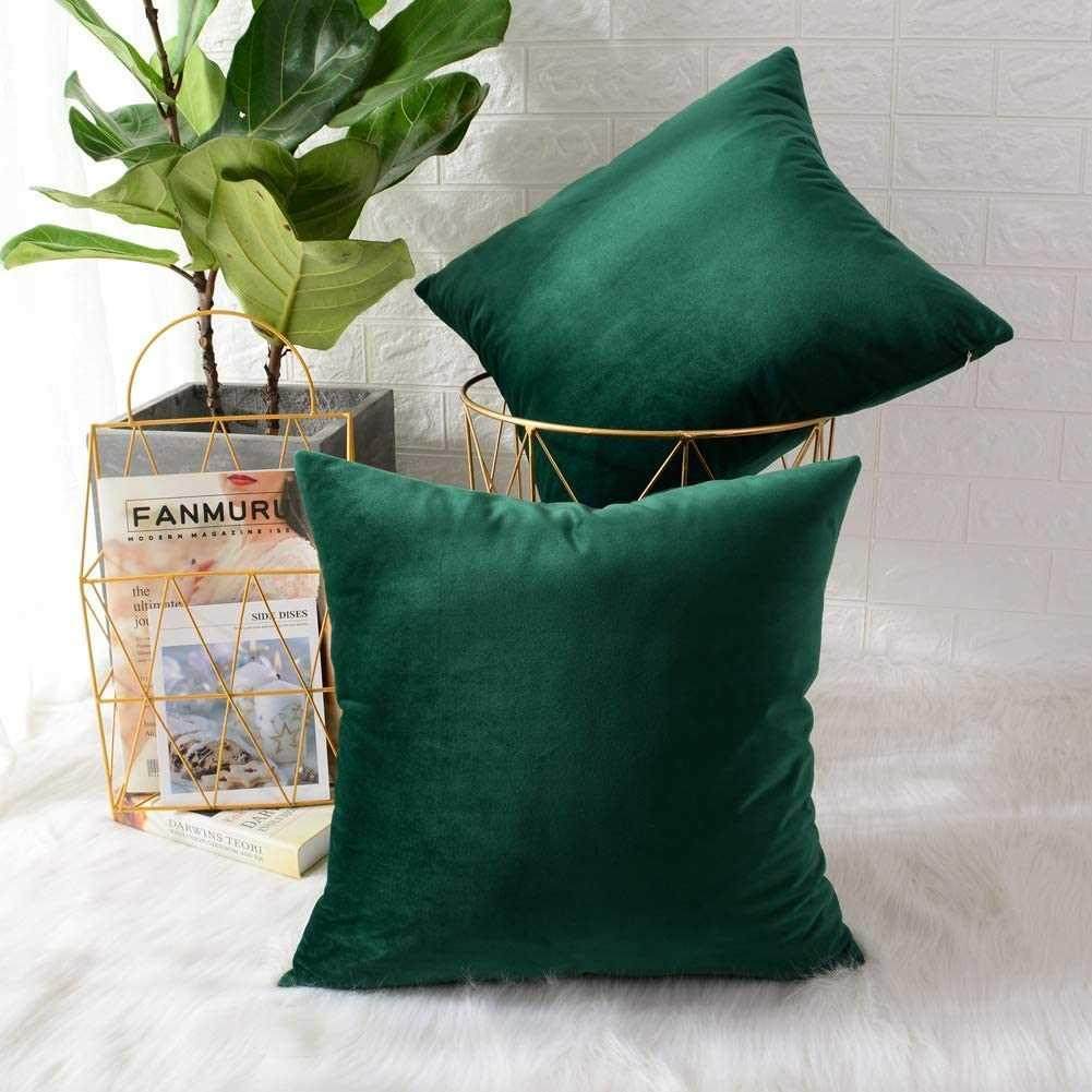 Decorative Pillo For Sofa Emerald Green Home Decor Cushion