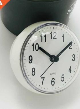 Mini Sucker Wll Clock Bthroom nti-Fog Wterproof 7cm Kitc