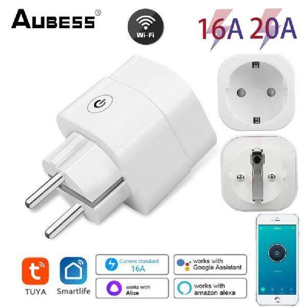 Tuya Wifi Smart Socket EU Plug 16A/20A 220v Power Monitor