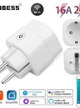 Tuya Wifi Smart Socket EU Plug 16A/20A 220v Power Monitor