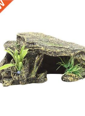 Aquarium Resin Amphibians Tortoise Basking Island Turtle