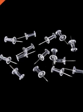 40pcs/set Clear Transparent Plastic Tacks Push Pins Assorted
