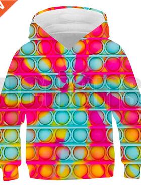 Casual D Cartoon POP Fidget Hoodie Children Sweatshirt Hot