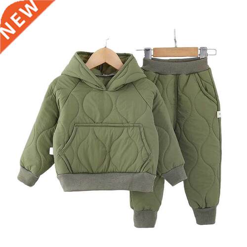 Autumn Winter Children Clothing Sets Cotton-Padded Jacket Pl