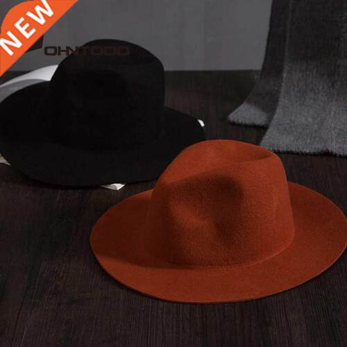 Retro classic felt jazz hat fedora hat with big brim Panama