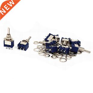 10Pcs AC 125V 5A SPDT ON-OFF-ON Latching Miniature Switch Bl