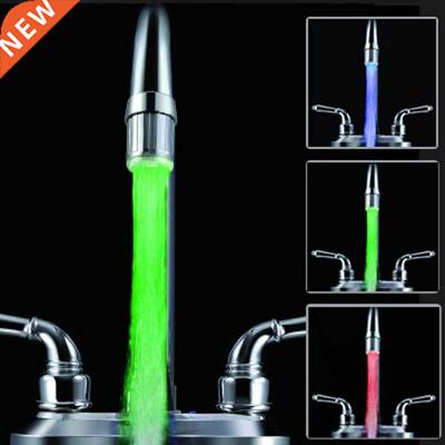 LED Water Faucet Stream Light Kitchen Bathroom Shower Tap Fa