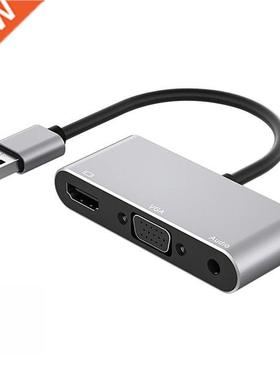 USB 3.0 to HI-comptible VG 3.5mm udio dpter 1080P HD