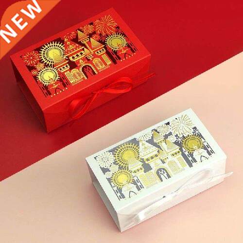 10Pcs Rectangle Candy Chocolates Boxes Ribbon For Wedding