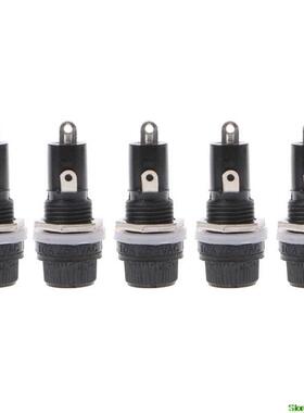 5 Pcs Panel Mount Chassis Fuse Holder 适用于 5x20mm Glass Fu