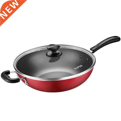 Non-stick pan household flat-bottom wok induction cooker