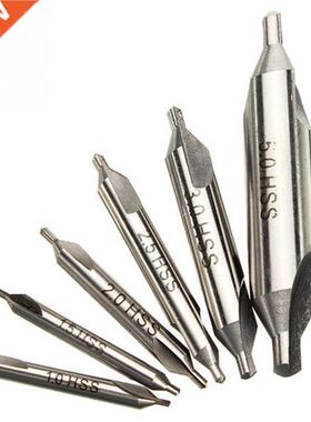 6pcs 5/3/2.5/2/1.5/1mm 60 Degree HSS Center Drills Bit Count