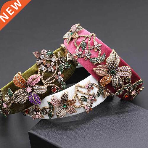 Trumpet personality luxury rhinestone headband Baroque fashi