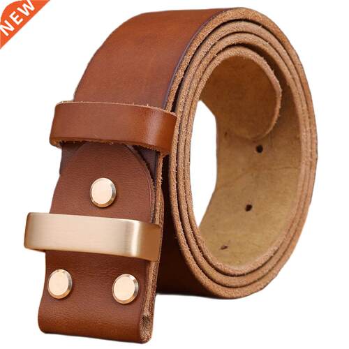 belt leather without gold smooth buckle for mens belts luxur