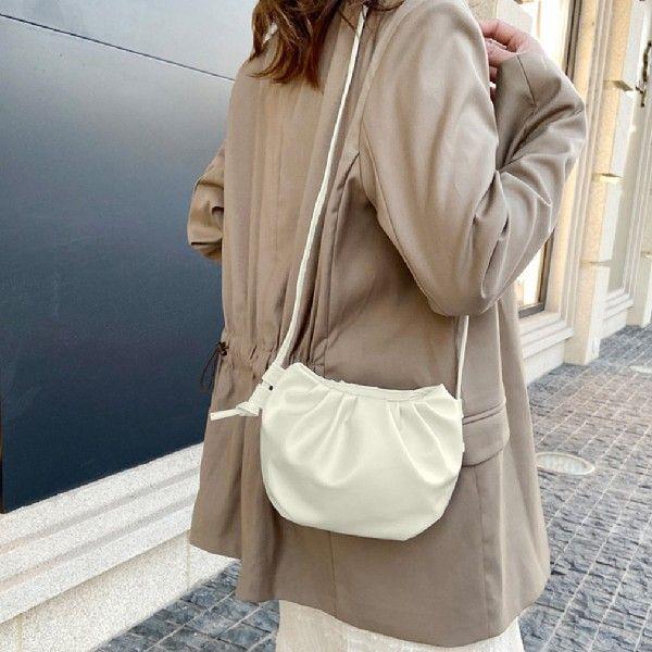 Candy Color Shoul Messenger Dumpling Bag Solid Color