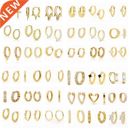 ROXI Minimalism Round Heart Pin Crystal Hoop Earrings for Wo