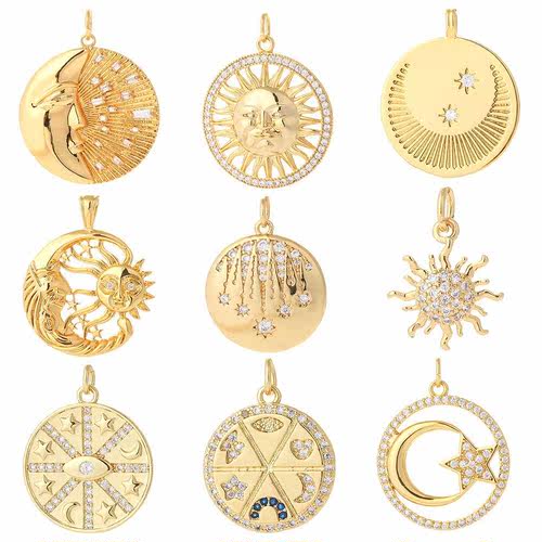Sun Pendant Charms for Jewelry Making Moon Star Butterfly Je