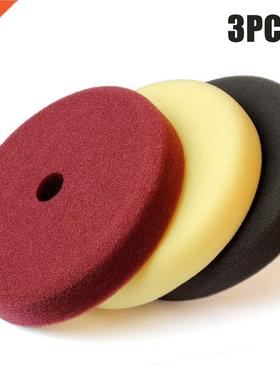 3pcs/set Sponge Buffing Pads Car Polisher Waxing Pads Buffin