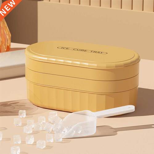 Ice Cube Try with Lid Esy Relese 2-tier Ice Mold for