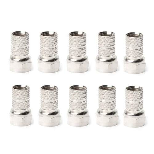 10Pcs F type Satellite Plug 适用于 Coaxial Cable RG6 Satelli
