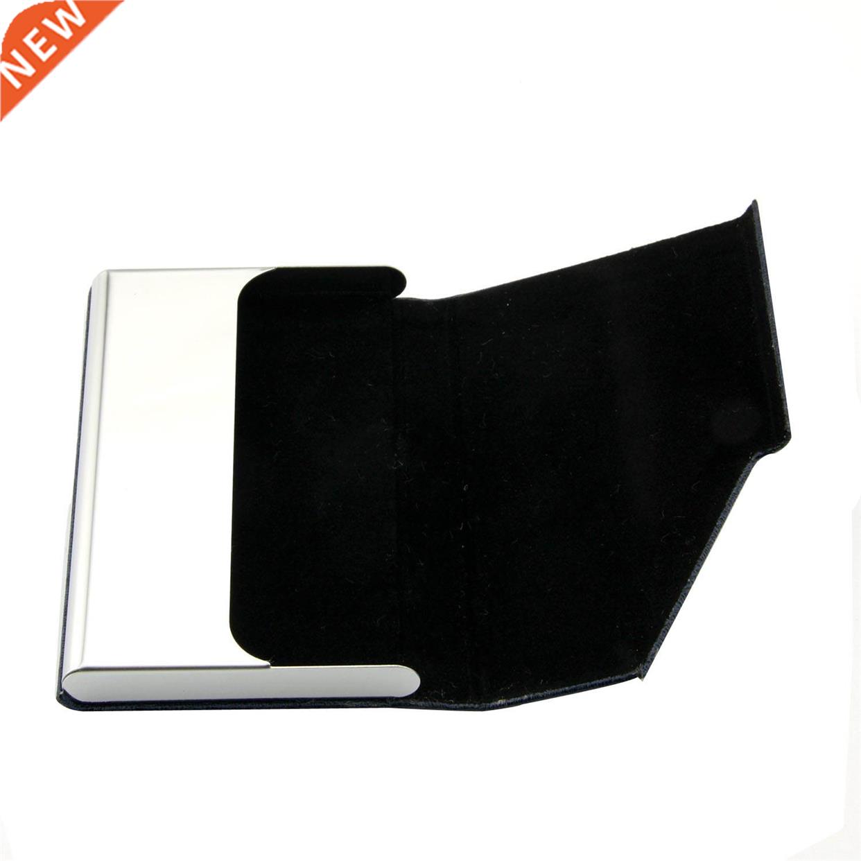 business name card hder luxury pu leather stainless stee