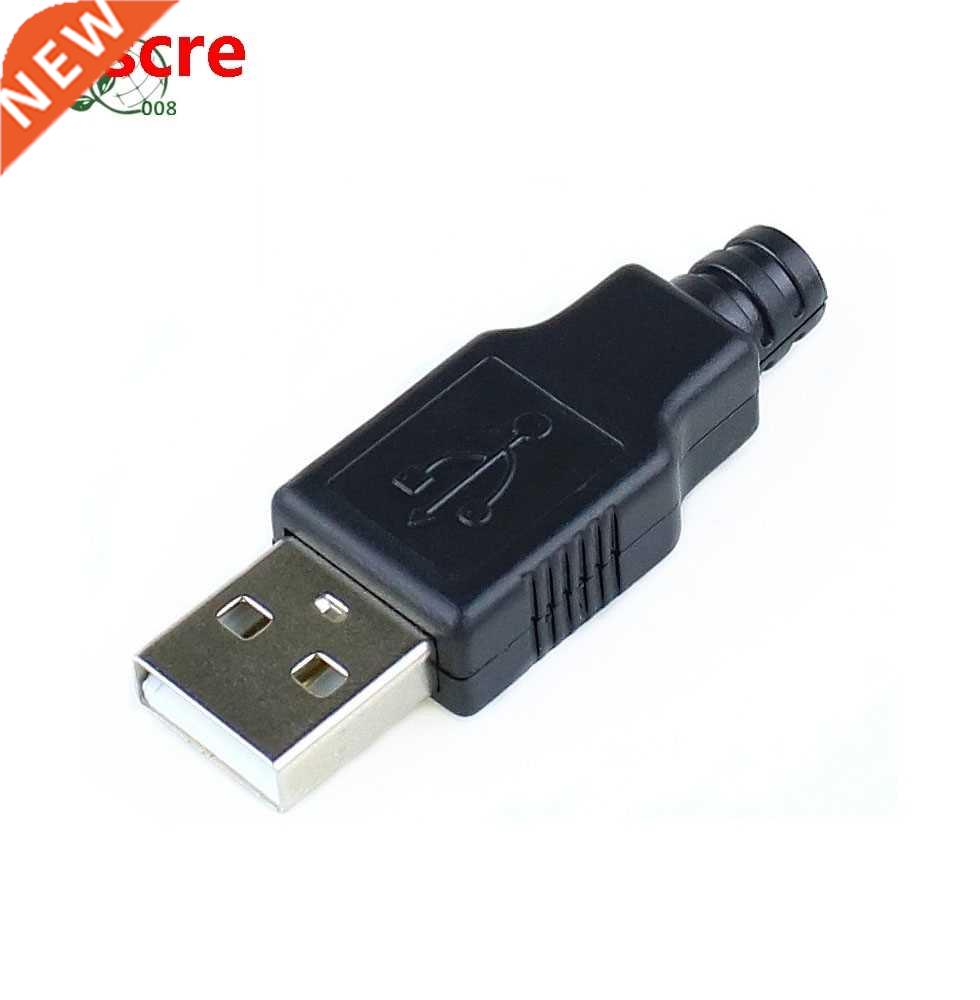 New 10pcs Type A Male USB 4 Pin Plug Socket Connector With B