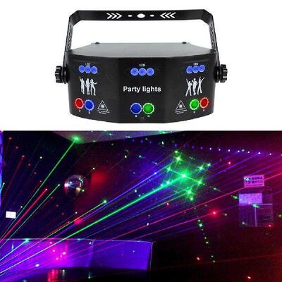 15 Eyes RGB DJ Led Disco Laser Strobe Light DMX512 Remote
