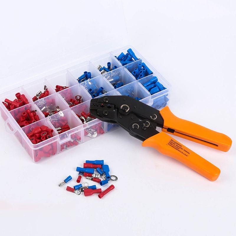 Crimping Plier Set Wire Crimper Kit With 450Pcs Wire Connect