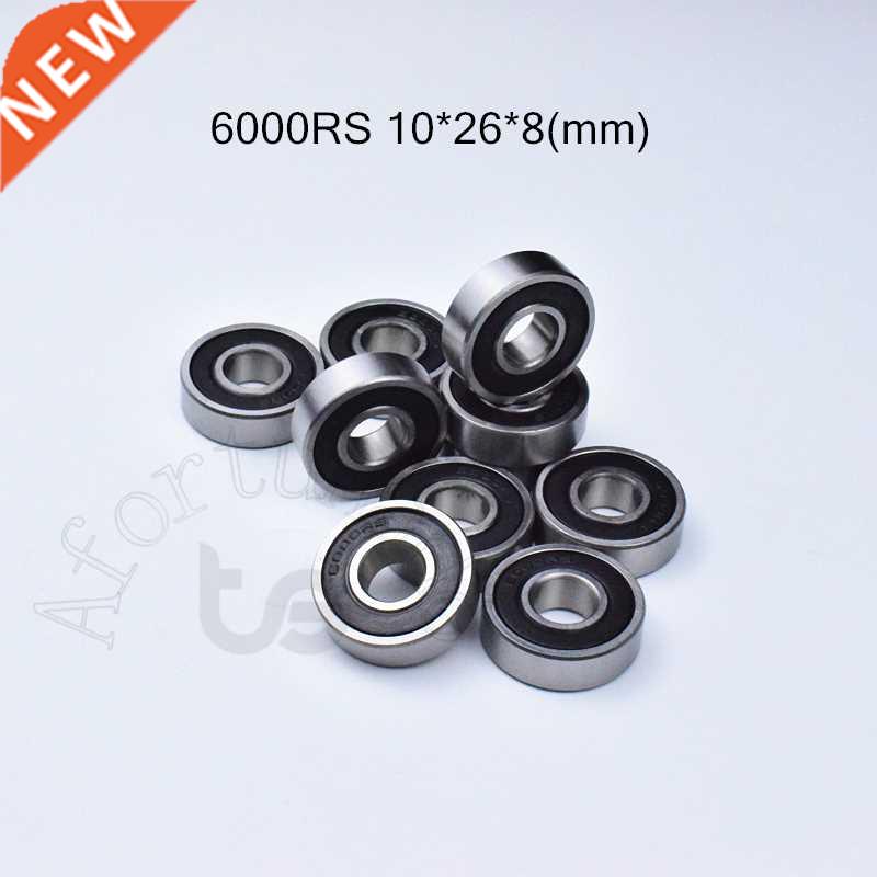 10pcs 6000RS 10*26*8(mm) chrome steel rubber Sealed Hgh s