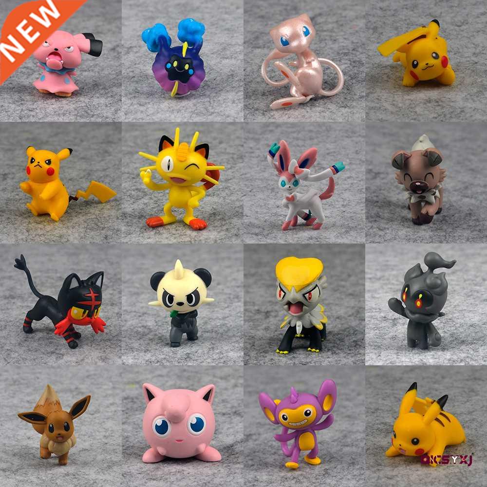 Pokemon Toys Tiny Figure Pikachu Charmander Bulbasaur Squirt